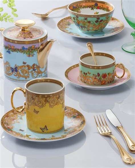 versace borden set le jardin|Versace Le Jardin Tableware Print Unisex .